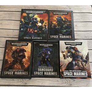 Games Workshop Warhammer 40K Space Marines Codex Book Lot Of 5 EUC